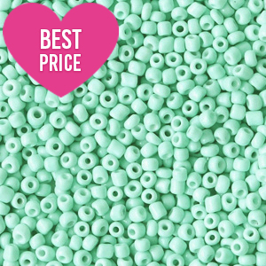 Glaskralen Rocailles 12/0 (2mm) Mint turquoise