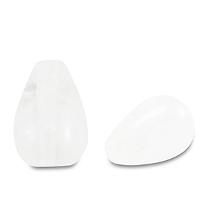 Natuursteen kralen glas druppel White