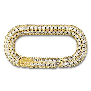 Brass TQ metaal slot ovaal Gold