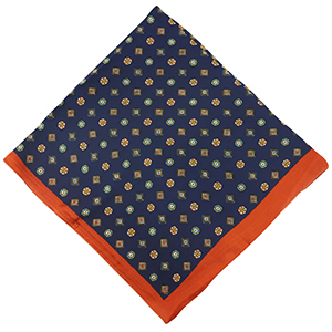 Sjaal met pailletmotief Dark blue-copper brown