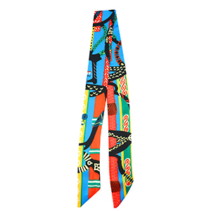Bandana sjaal met levendige print Multicolour-red-blue