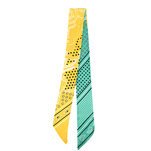 Bandana sjaal met ster Turquoise green-yellow