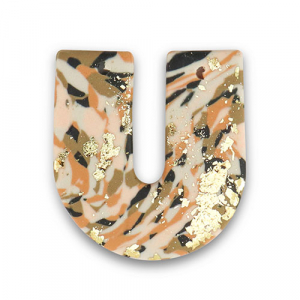 Polymeer hangers U-vormig Brown-pink-white-gold