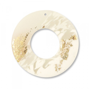 Polymeer hangers rond Off white-beige-gold