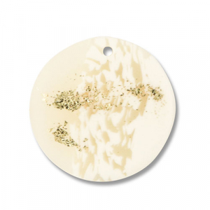 Polymeer hangers rond Off white-beige-gold