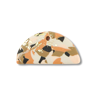 Polymeer hangers half rond Brown-pink-white-gold