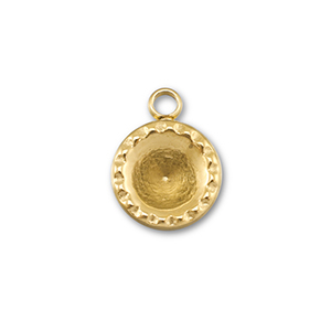 BY31&reg; Roestvrij stalen (RVS) Stainless steel bedels met setting voor SS29 puntsteen Gold