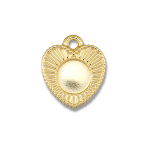 BY31&reg; Roestvrij stalen (RVS) Stainless steel bedels met setting voor SS20 flatback Gold