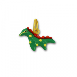 Bedels metaal dinosaurus Green-red-gold
