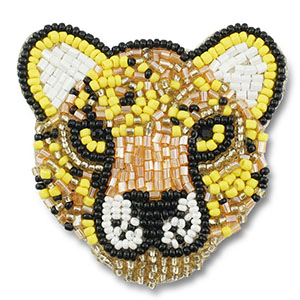 Broches luipaard Yellow-black-white