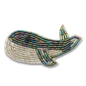 Broches walvis Silverlined transparent-multicolour AB coating