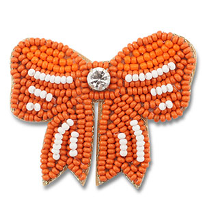 Broches strik Orange-white
