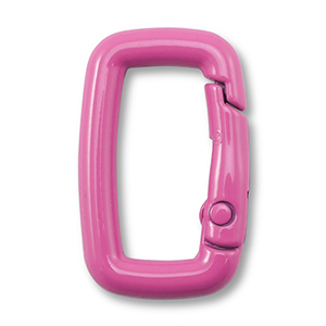 Gekleurde onderdelen sleutelhanger rechthoek Magenta pink