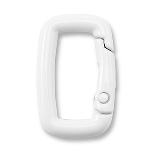Gekleurde onderdelen sleutelhanger rechthoek White