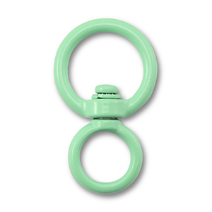 Gekleurde onderdelen sleutelhanger rond Mint green