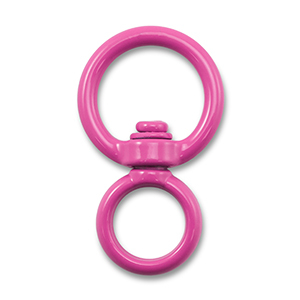 Gekleurde onderdelen sleutelhanger rond Magenta pink