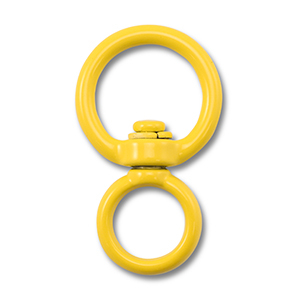 Gekleurde onderdelen sleutelhanger rond Yellow