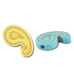 Kralen keramiek druppel Multicolour