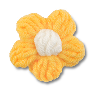 Gehaakte bloem Yellow-off white