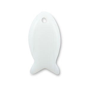 Natuursteen hangers glas vis White