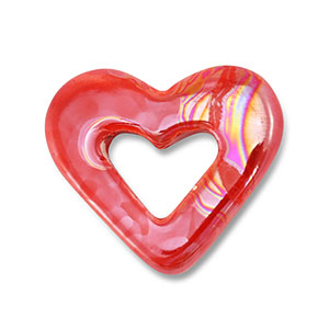 DQ Grieks keramiek kralen hart Red