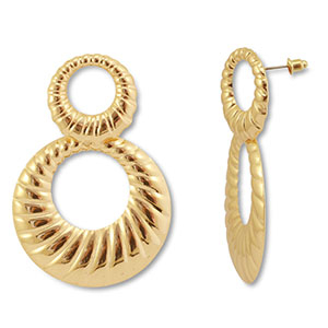 Trendy oorbellen rond Gold