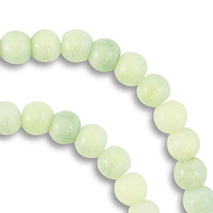 6 mm glaskralen Light green-light yellow