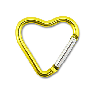 Gekleurde onderdelen sleutelhanger hart Shiny golden yellow