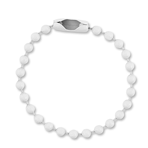 Gekleurde onderdelen ball chain met slotje Light grey
