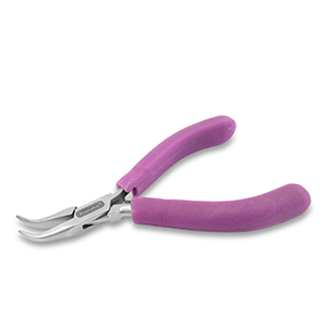 Beadalon gebogen puntbek tang met veer Purple-silver