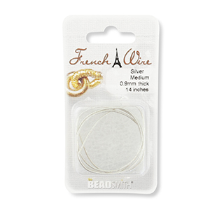 Beadsmith French wire medium 0.9mm Silver
