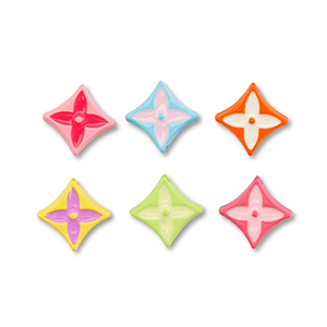 Kralen metaal enamel ruit Multicolour