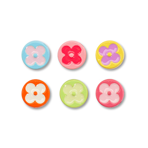 Kralen metaal enamel rond Multicolour