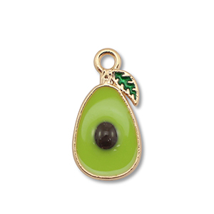 Bedels metaal enamel advocado Gold-olive green