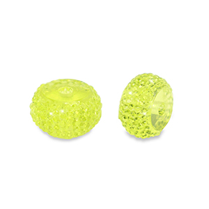 Resin kralen rondellen 8mm Light green