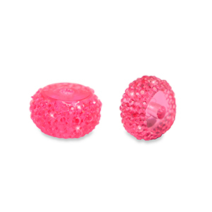Resin kralen rondellen 6mm Pink