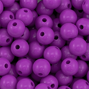 10 mm DQ acryl kralen Magenta purple