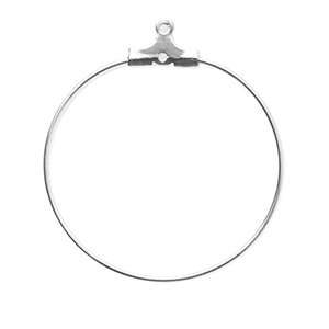 Roestvrij stalen (RVS) Stainless steel onderdelen creool oorring hanger Silver