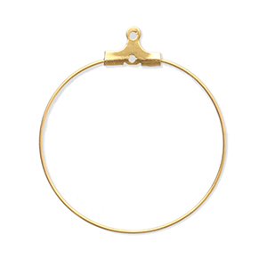 Roestvrij stalen (RVS) Stainless steel onderdelen creool oorring hanger Gold