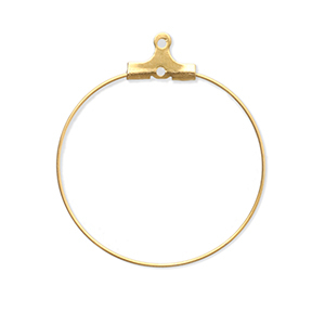 Roestvrij stalen (RVS) Stainless steel onderdelen creool oorring hanger Gold