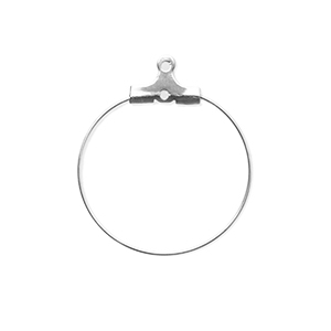 Roestvrij stalen (RVS) Stainless steel onderdelen creool oorring hanger Silver