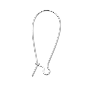 Roestvrij stalen (RVS) stainless steel onderdelen sluitbare oorhangers Silver