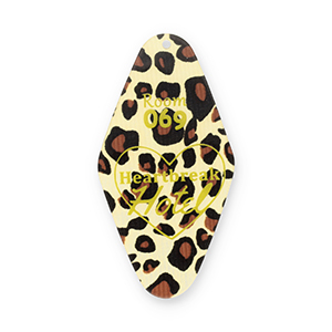 Statement hangers luipaard "Heartbreak Hotel Room 069" Yellow-brown-black