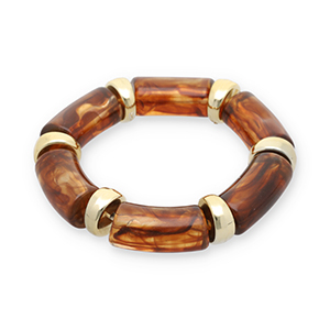 Resin armbanden Gold-transparent amber brown