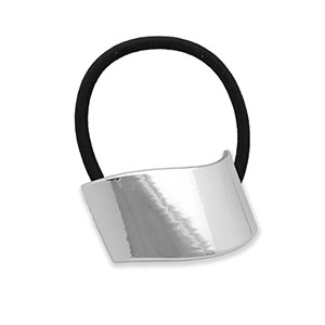 Haaraccessoires haarelastiek met metaal Silver-black