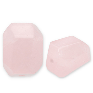 Natuursteen kralen rozenkwarts Light pink-white
