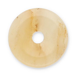 Natuursteen hangers agaat donut 16mm Amber orange