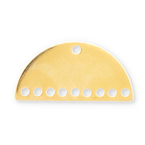 Bedels DQ Eco-brass&reg; metaal tussenstuk Goud (nikkelvrij)