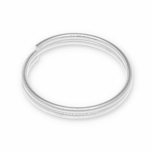 Onderdelen DQ metaal splitring Antiek zilver (nikkelvrij)