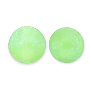 8 mm acryl kralen met glitter Light green-turquoise